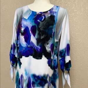 Abstract Blue and Purple Women's Dress. ASKARI Collection, size S